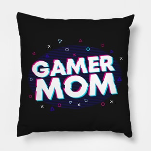 Glitch Gamer Mom Pillow