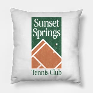 Sunset Springs Tennis Club Pillow