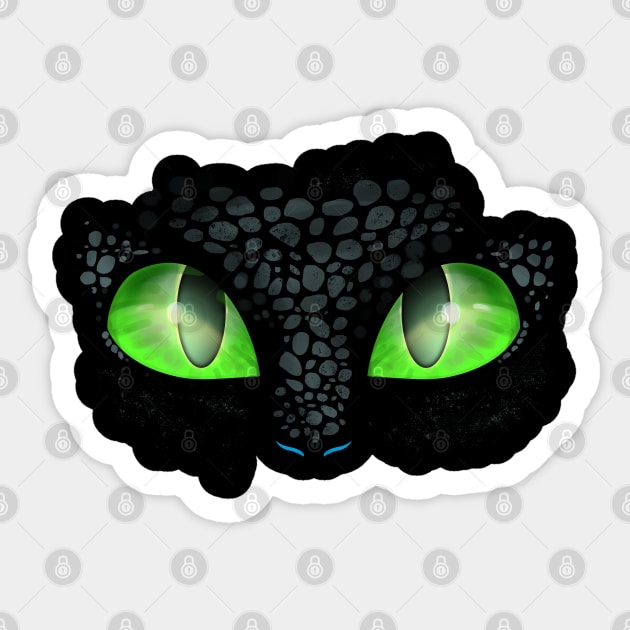 Night Fury Eyes (How to Train Your Dragon) - Night Fury Eyes - Sticker