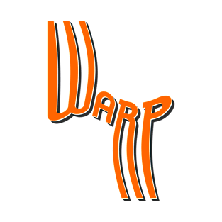 Warp Drop Shadow Typography (Orange) T-Shirt