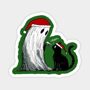 Christmas Ghost Doing A Boop Magnet