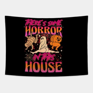 Theres Some Horrors In This House Spooky Season Hallowene Tapestry