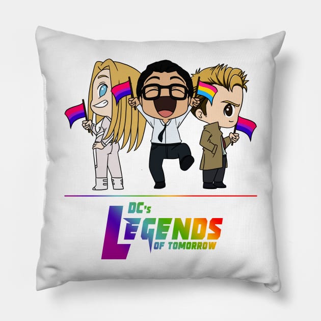 Bisexual+Pan Legends - Pride 2021 v2 Pillow by RotemChan