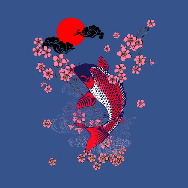 Fight against the destiny - Koi Fish - T-Shirt