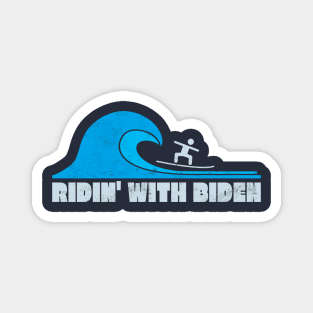 Ridin' With Biden Surfer Surfing Blue Wave 2020 Joe Biden Campaign Magnet