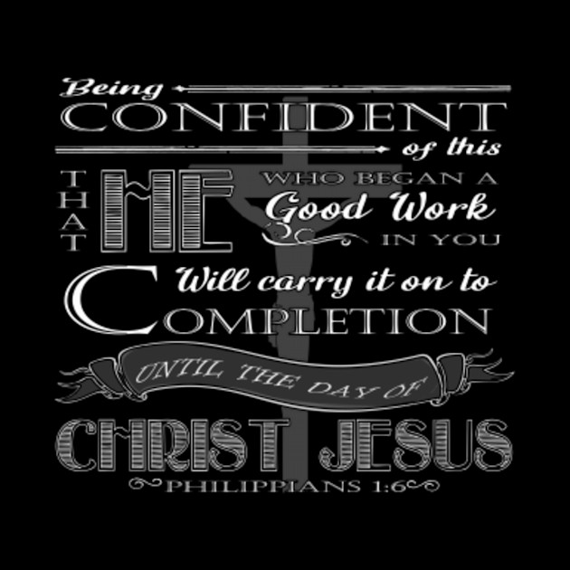 Philippians 1-6 with cross - Bible Verse - Phone Case
