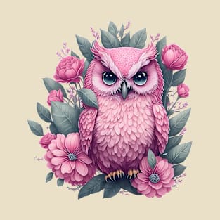 Cute Pink Owl 4 T-Shirt