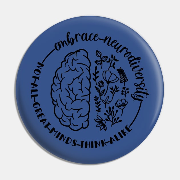 Embrace Neurodiversity 3 Pin by equatorial porkchop