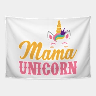 Mama Unicorn typography Designs for Clothing and Accessories Tapestry