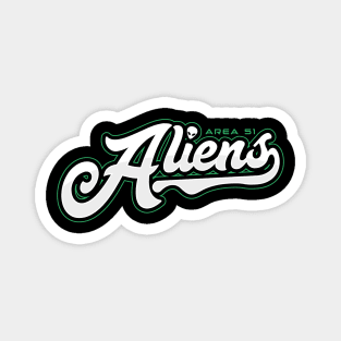 Area 51 Aliens - Sports Typography Magnet