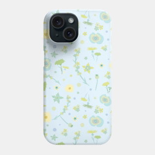 Green and Yellow floral pattern Phone Case