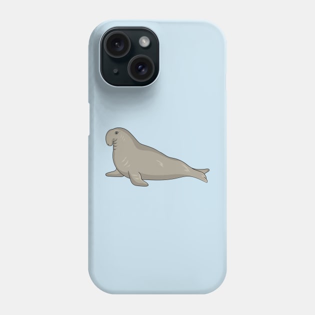 Elephant seal cartoon illustration Phone Case by Cartoons of fun