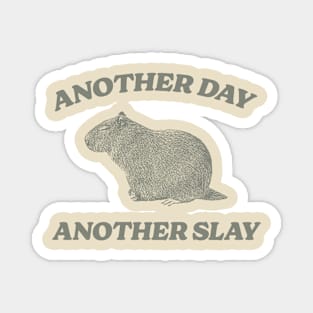 Another Day Another Slay T Shirt - Capybara Meme Drawing Magnet