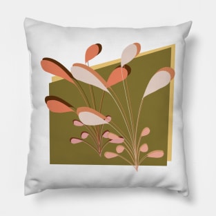 Peach and Brown Contrast in Color Pillow