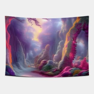 Colorful Crystal Stalactite Tapestry