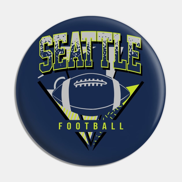 Seattle Football Retro Throwback Pin by funandgames