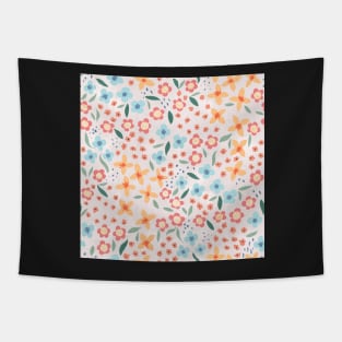 Mixed floral pattern bright and light Tapestry
