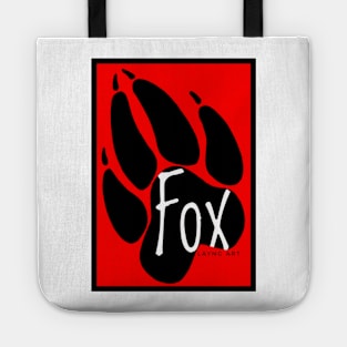 Fox Layng Art Logo Red/White Tote