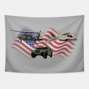 American Military HUMVEE UH-60 F22 Tapestry