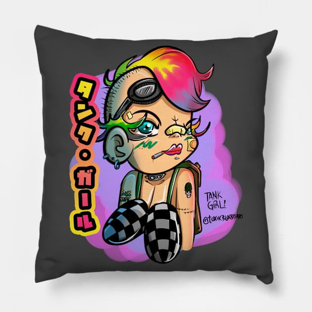 Tank Girl Pillow by toxikbloodyart