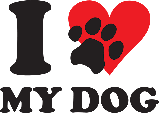 I Love My Dog Kids T-Shirt by nektarinchen