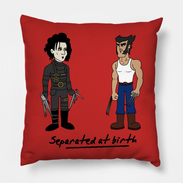 Separated At Birth Pillow by Delinquent