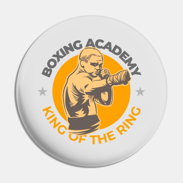 Boxing Academy | King Of The Ring Pin by AladdinHub