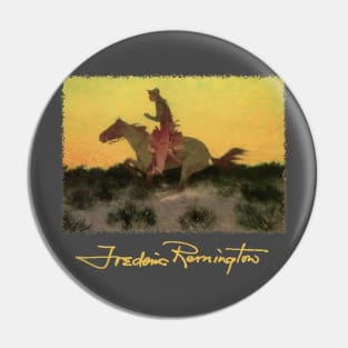 Against the Sunset by Frederic Remington Pin