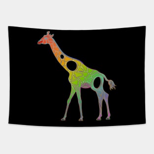 Rainbow Giraffe #2 colored version Tapestry