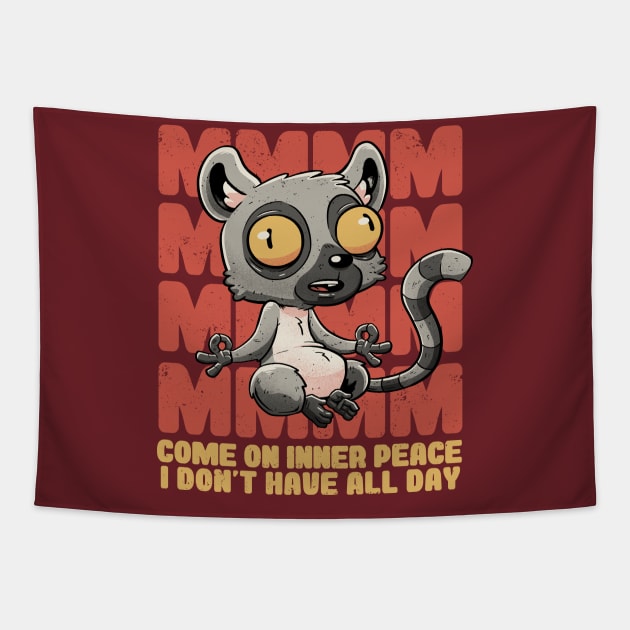 Inner Peace - Cute Funny Animal Gift Tapestry by eduely