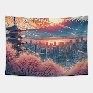 Mount Fuji - Japanese Art Tapestry