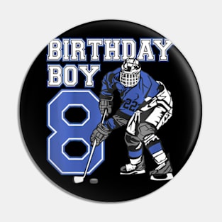 Kids 8 Year Old Ice Hockey Themed Birthday Party 8Th Boy Pin