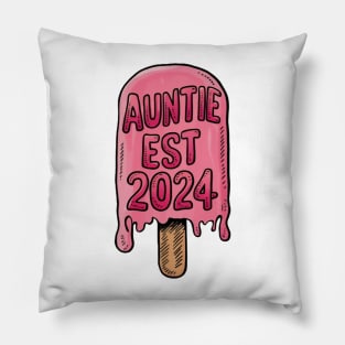 Promoted to Great Auntie Est 2024, Gift for Aunt Pillow