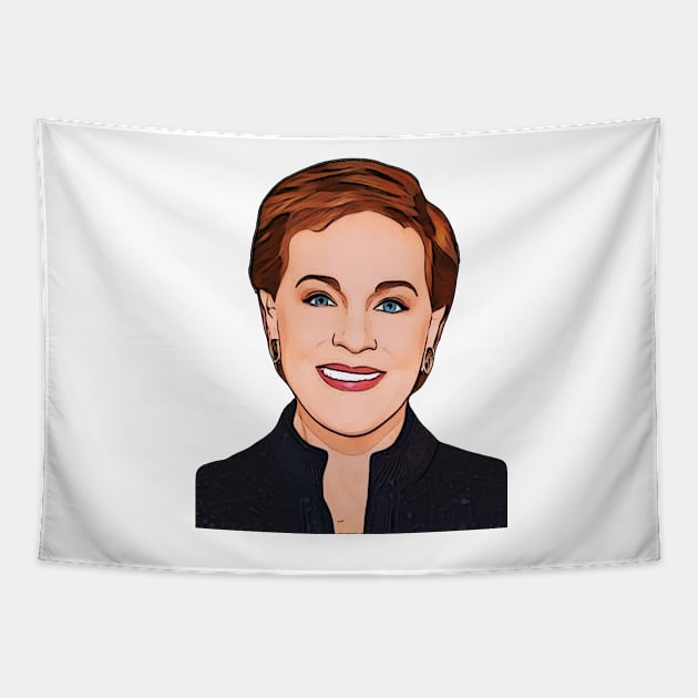 Julie Andrews Cutie Smile Tapestry by baranskini
