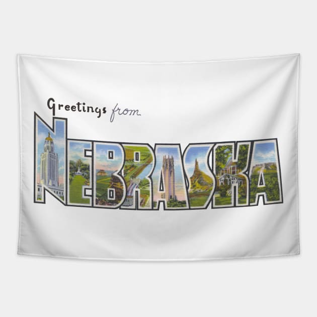 Greetings from Nebraska Tapestry by reapolo