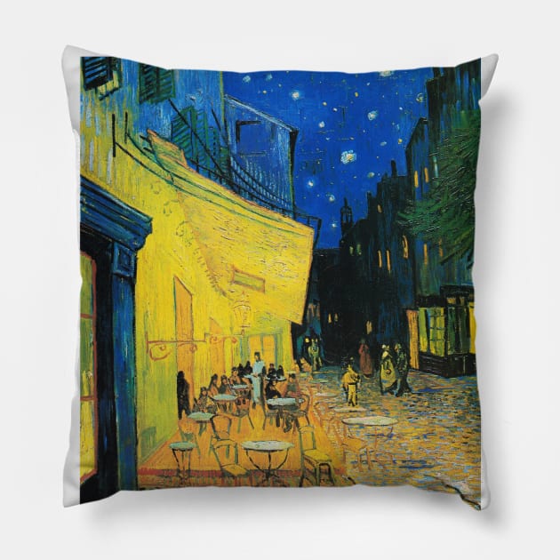 Van Gogh - Cafe Terrace at Night Pillow by Vincent Van Gogh T-Shirts