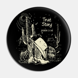 True Story Boots Desert Pin