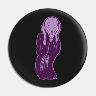 The Scream  minimalized Lollipop Purple Pin