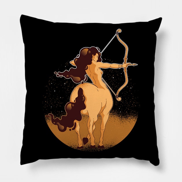 Fierce Sagittarius Woman Pillow by BamBam