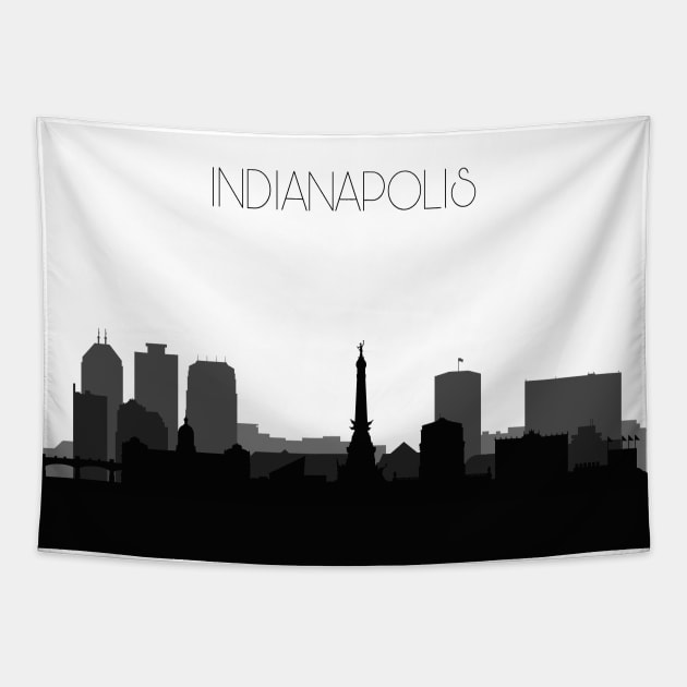 Indianapolis Skyline V2 Tapestry by inspirowl