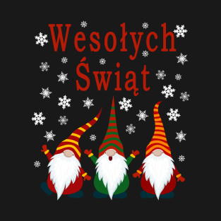 Gnomes Funny Pajama Cute Christmas Gift Holiday Style Wesołych Świąt T-Shirt