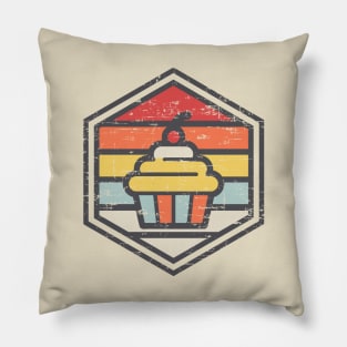 Retro Badge Cupcake Light Pillow
