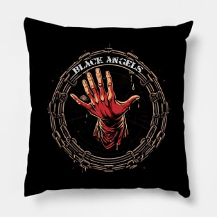 Chained Black Angels Pillow