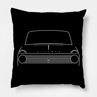 Hillman Super Minx classic 1960s British car white outline graphic Pillow