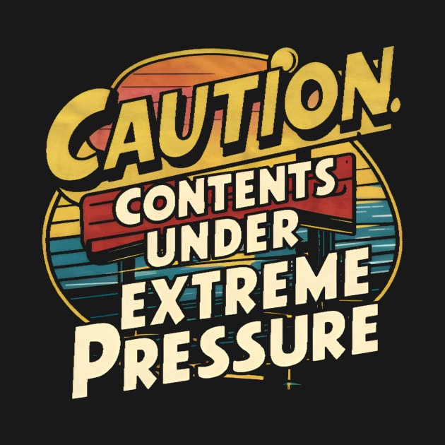 Caution: contents under extreme pressure by Humor Me tees.