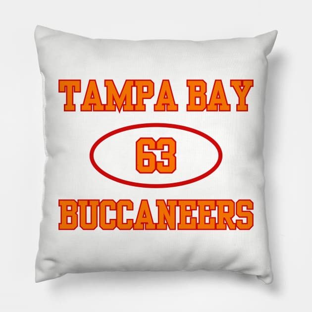 TAMPA BAY BUCCANEERS LEE ROY SELMON #63 Pillow by capognad