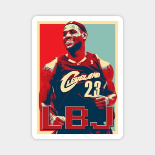 young lbj pop art Magnet