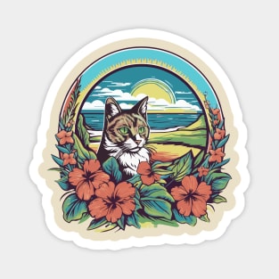 Vintage Hawaiian Kitty Magnet