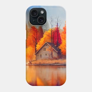 Colorful Autumn Landscape Watercolor 22 Phone Case