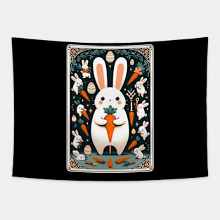 Carrot Tarot Easter Bunny Magic for Spring Celebration Tapestry